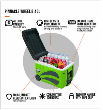 VANGO COOLBOX PINNACLE WHEELIE 45L-100HR