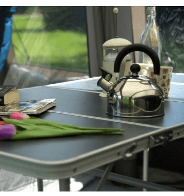 2L STAINLESS STEEL KETTLE WITH FOLDING HANDLE